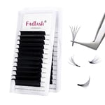 Fadlash Easy Fan Lashes DD Curl 0.05 11-19mm Mixed Length Russian Lashes Natural Look Self Fanning Eye Lashes Automatic Blooming Russian Eyelashes Extensions(0.05-DD-1119)