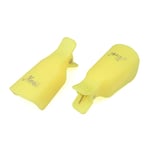 Nail Art Polish Remover Clip Wrap Cap Uv Gel Yellow