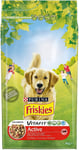 Croquettes Chien Adulte Nourriture Sec Pour Purina Friskies Active De Boeuf 4Kg