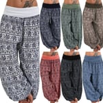 Dam Baggy Harem Byxor eggings Hippie Yoga Byxor navyblue L