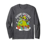 Rugrats Christmas Season's Greetings Happy Reptar Poster Long Sleeve T-Shirt