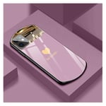 Luxury Cute Oval Heart-Shaped Tempered Glass Phone Case for iPhone 12 11 Pro Max XSmax XR X SE 8 7 Plus Mirror Silicone Cover，For iPhone 11Pro|Pink