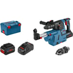 Bosch - Marteau perforateur sans fil gbh 18V-26 f avec sds plus avec 2x 5,5 Ah + chargeur en l-boxx