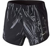 Nike W NK Tempo LX Short FL PR Femme, Noir/argenté (Black/Black/Reflective Silv), S