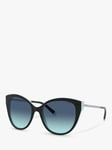 Tiffany & Co TF4166 Women's Cat's Eye Sunglasses, Black/Blue Gradient