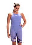 Speedo Women's Fastskin LZR Ignite Kneeskin | Tech Suit | Racewear | FINA Approved , Miami Lilac/Spritz/Violet , 26