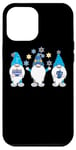 Coque pour iPhone 12 Pro Max Nains de jardin Hanukkah Shalom - Chapeaux bleus