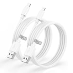 Câble Iphone 2M Lot De 2[Certifiés Mfi], Cable Chargeur Iphone 2M Cable Lightning Usb Cable Iphone Charge Rapide Cordon Iphone Fil Chargeur For Iphone 14/13/12/11/Pro /X/Xs/Xr/8/7/6 Plus/Se[X3218]