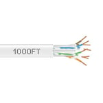 BLACK BOX CAT6A SOLID PLENUM 1000' WHITE