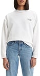 Levi's Women's Graphic Salinas Crew Sweatshirt, Crew Mini Bw Hits Bright White, S