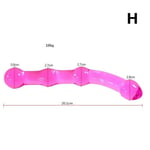 AUCUNE Sextoy,Nouveau 11 taille verre gode Plug Anal Flirt masturbateur outils sexuels perles anales godemichet pénis - Type H