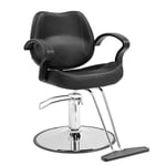 VEVOR Chaise de Coiffeur Hydraulique Fauteuil Salon Coiffure Pivotant 360° Charge 150 kg Hauteur Réglable 890-1020 mm Siège Barbier avec Repose-Pieds pour Salon Professionnel, Shampoing, Beauté, Noir