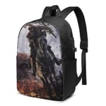 Lawenp Kingdom Come Deliverance Laptop Backpack- with USB Charging Port/Stylish Casual Waterproof Backpacks Fits Most 17/15.6 Inch Laptops and Tablets/for Work Travel School