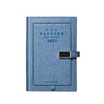 Agenda 2021 - Agenda Mensuel Hebdomadaire avec Liste De Tâches 5,9 X 8,5 avec Sac Intérieur Multifonctionnel Noir (Couleur: Bleu Clair, Taille: A5) Bloc-Notes du Nouvel an