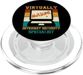 Funny Quote Virtually Awesome Internet Security Specialist PopSockets PopGrip for MagSafe