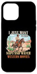 Coque pour iPhone 12 Pro Max Faites la sieste et regardez un fan du film Western Movie Lover