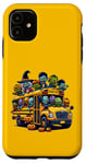 Coque pour iPhone 11 School Bus Halloween Creepy Witch Zombie Monster Horror Fun