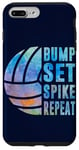 Coque pour iPhone 7 Plus/8 Plus Bump Set Spike Repeat Aquarelle Volleyball Femmes Adolescentes Filles