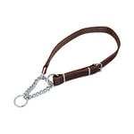 JACK AND VANILLA, Collier Martingale pour Chien, Modèle Cuir Gras, Couleur Brun, Taille 20 mm x 50-70 cm