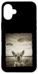 Coque pour iPhone 16 Plus Chihuahua Chien Selfie Vieux Téléphone Photo Drôle Observation OVNI