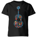 T-Shirt Enfant Motif Guitare Coco - Noir - 3-4 ans