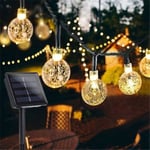 Trädgård Solar Lights, 50 Led 24 Fot 8 Mönster Vattentät String Lights Utomhusbelysning Trädgård Innergård Familjefest Bröllop Juldekoration Deco