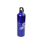 Mountain Cycling Bike Water Bottle Kettle Aluminum Alloy Water Bottle Sports Riding Kettle with Carabiner Blue