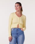 Bumpro Everyday Rib Button Belly Scallop Top Yellow - ml