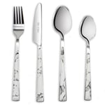 Cutlery Sets 24 Piece Set Knife Fork Spoon Marble Decal Handle