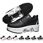 NNZZY Patins À roulettes Déformation Patins, Roller Shoes Adulte Chaussure Roller Fille Roller Skate Shoes Casual Quatre Roues Deform Wheels Skates Roller Shoes