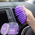 TICARVE Gel Nettoyant pour Clavier Poussière Pate Nettoyante Voiture de Nettoyage pour Voiture, Appareil Photo, Imprimante, Ordinateur Portable (Violet)