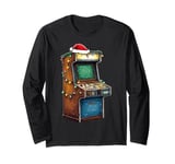 Arcade Slot Machine 80s Retro Video Games Christmas Hat Xmas Long Sleeve T-Shirt