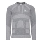 Dare2B Men's in The Zone II Long Sleeved Base Layer Top with SeamSmart Technology, Perfect for Wintersports & Outdoors Charcoal Grey Marl