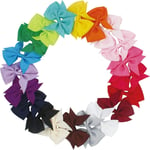 Baby Hair Bows Mini Babies Bow Alligator Clips Accessories 3.5 Inch Pack Of 20