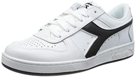 Diadora Mixte Magic Basket Low Icona Chaussure de Gymnastique, White White Black, 40.5 EU