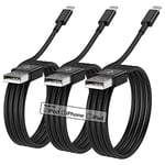 iPhone Charger Cable 1M, 3Pack Apple MFi Certified iPhone Lightning to USB Cable 1Meter, Fast iPhone Charging Wire Apple Lead for iPhone 13/12/11 Pro/11/XS MAX/XR/8/7/6s/6/5S/SE iPad Original Black