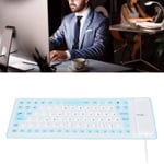 Ugreat - Clavier en silicone entièrement scellé, léger, portable, silencieux, doux et confortable, clavier filaire usb en silicone pour pc, bleu