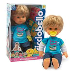 Cicciobello Best Friends - Poupée de 42 cm avec Fonction Pleurs, modèle avec t-Shirt Bleu avec Recette sur Le Dos, pour Enfants à partir de 2 Ans