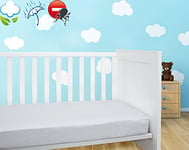 Savel, Protège-Matelas/protège-Matelas pour lit d'enfant, rembourré en éponge 100% Coton, imperméable et Respirant avec Traitement Anti-acariens, 60 x 120 cm