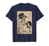 Japanese Yokai Bird Skull Japanese Demon Geisha Oni T-Shirt