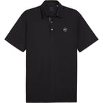 PUMA Pure Solid Golf Polo T-skjorte Herre - Svart - str. S