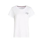 Tommy Hilfiger Women's Short Sleeve T-Shirt Uw0uw04525 S/S T-Shirts, White (White), M