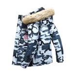 Parka Homme De Marque Vêtement Masculin Épaississant Doudoune Hommes À Capuche Detachable À Imprimé Camouflage Manteau Homme -Zs306758