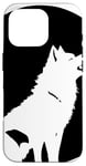 Coque pour iPhone 16 Pro Silhouette loup et lune