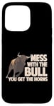 Coque pour iPhone 15 Pro Max Mess With The Bull You Get The Horns Funny Bull Riding Riding Riding Rider