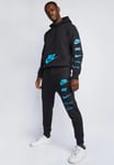 Nike Mens Sportswear Standard Issue Hooded Tracksuit in Black Fleece - Size Medium