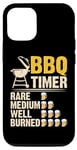 Coque pour iPhone 15 BBQ Timer Rare Medium Well Burned Grilling