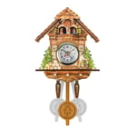 Oppal Coucou Coucou Horloge Murale Carillon Réveil Rétro Horloge en Bois Salon Horloge, Horloge pour Le Jour de Pâques (Multicolore)