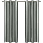 Ystyle Rideaux Intérieurs Lot De 2, Rideau Thermique Isolant Anti Froid Et Chaleur, Rideaux Occultants, Rideau Occultant Thermiques, Rideau Salon, Rideau Phonique, 117x137 cm, Gris Clair