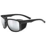 uvex Sportstyle 312 - Sports Sunglasses for Men and Women - Removable Side Panels - Filter Category 4 - Black Matt/Silver - One Size